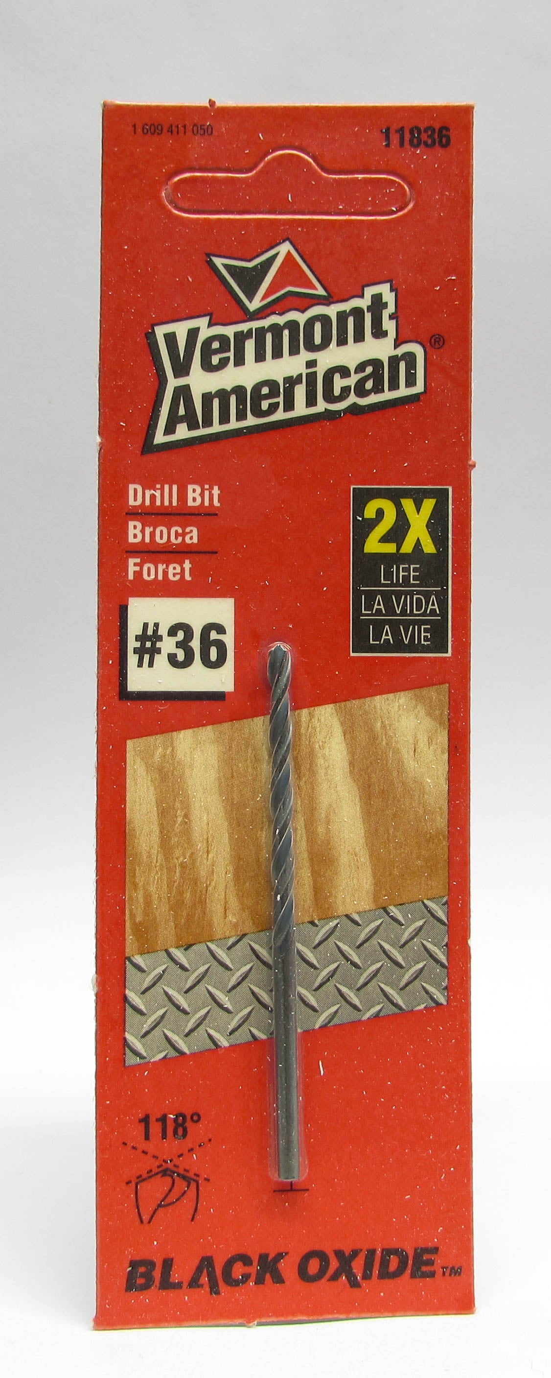 Vermont American Black Oxide HSS Jobber Drill Bits, Wire Gauge Sizes