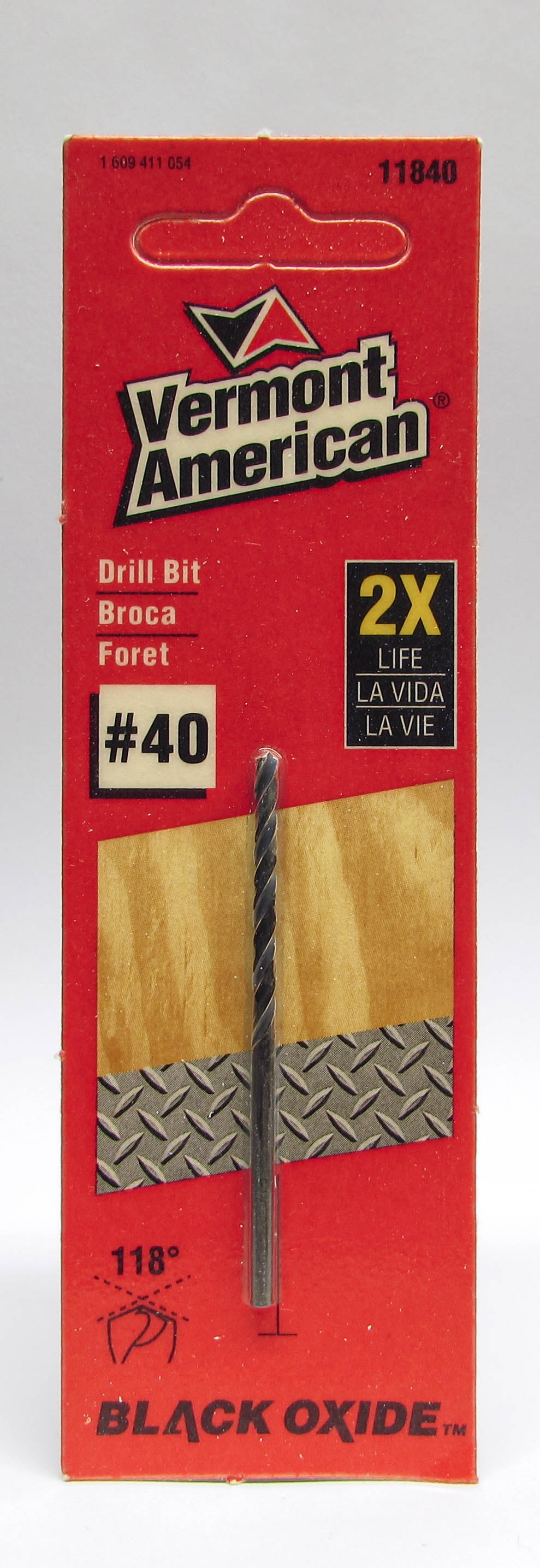 Vermont American Black Oxide HSS Jobber Drill Bits, Wire Gauge Sizes