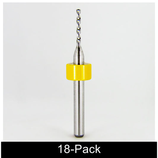 #55 (.0520") Counterbore Drill .400" LOC 1/8" Shank Carbide 18-Pack