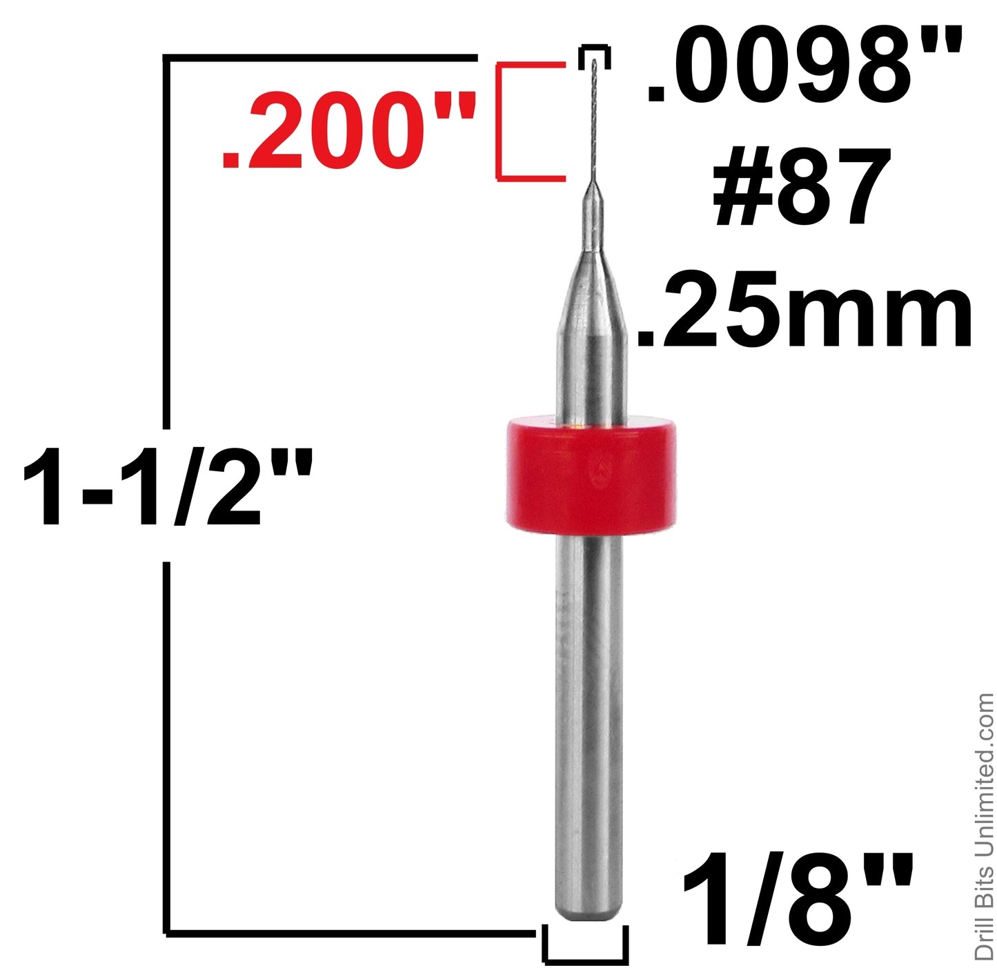 Carbide Drill Bits - Diameters .0039" to  .036" CD1