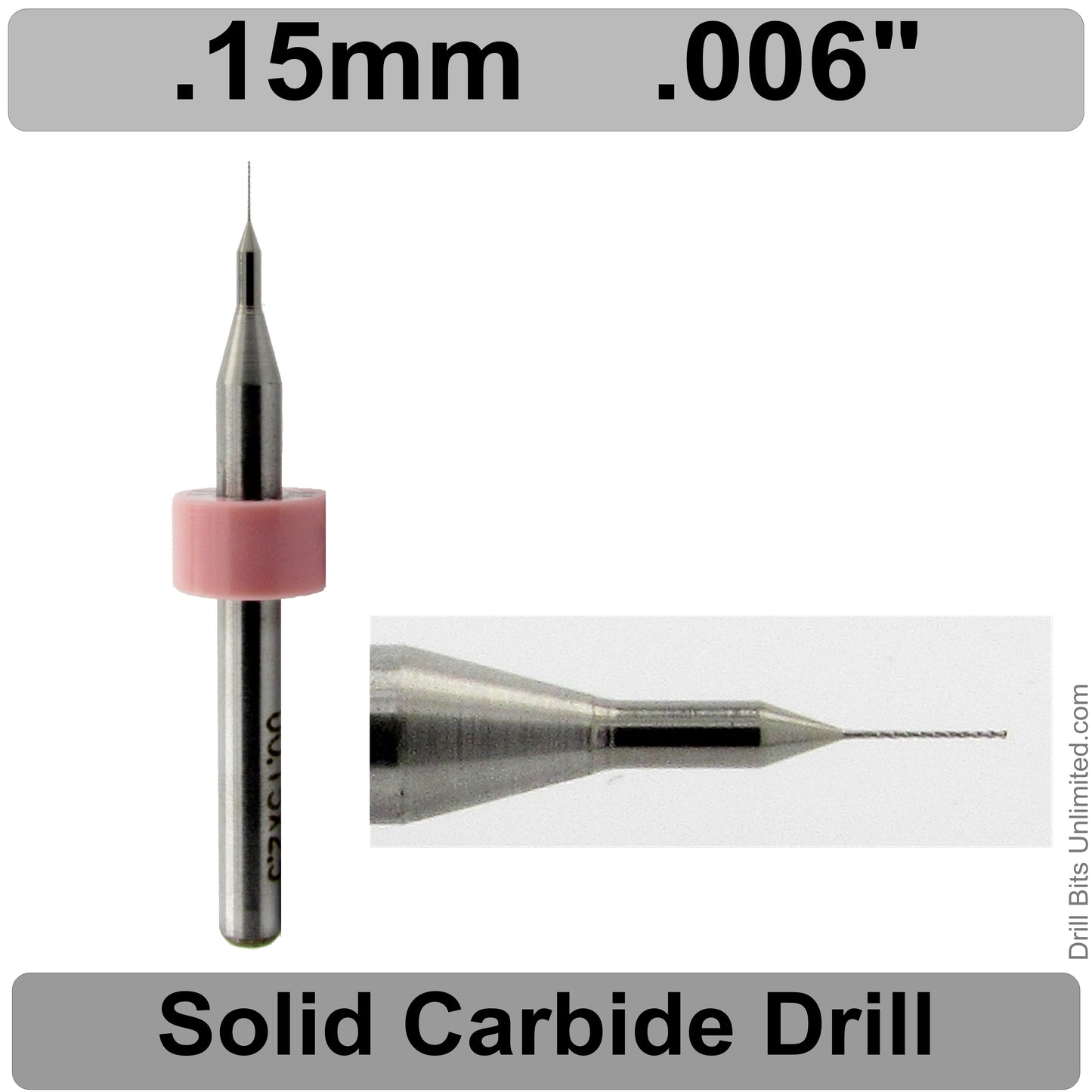 Micro Carbide Drill Bits – Choose Individual Size – .004"–.036" (0.10–0.91 mm)