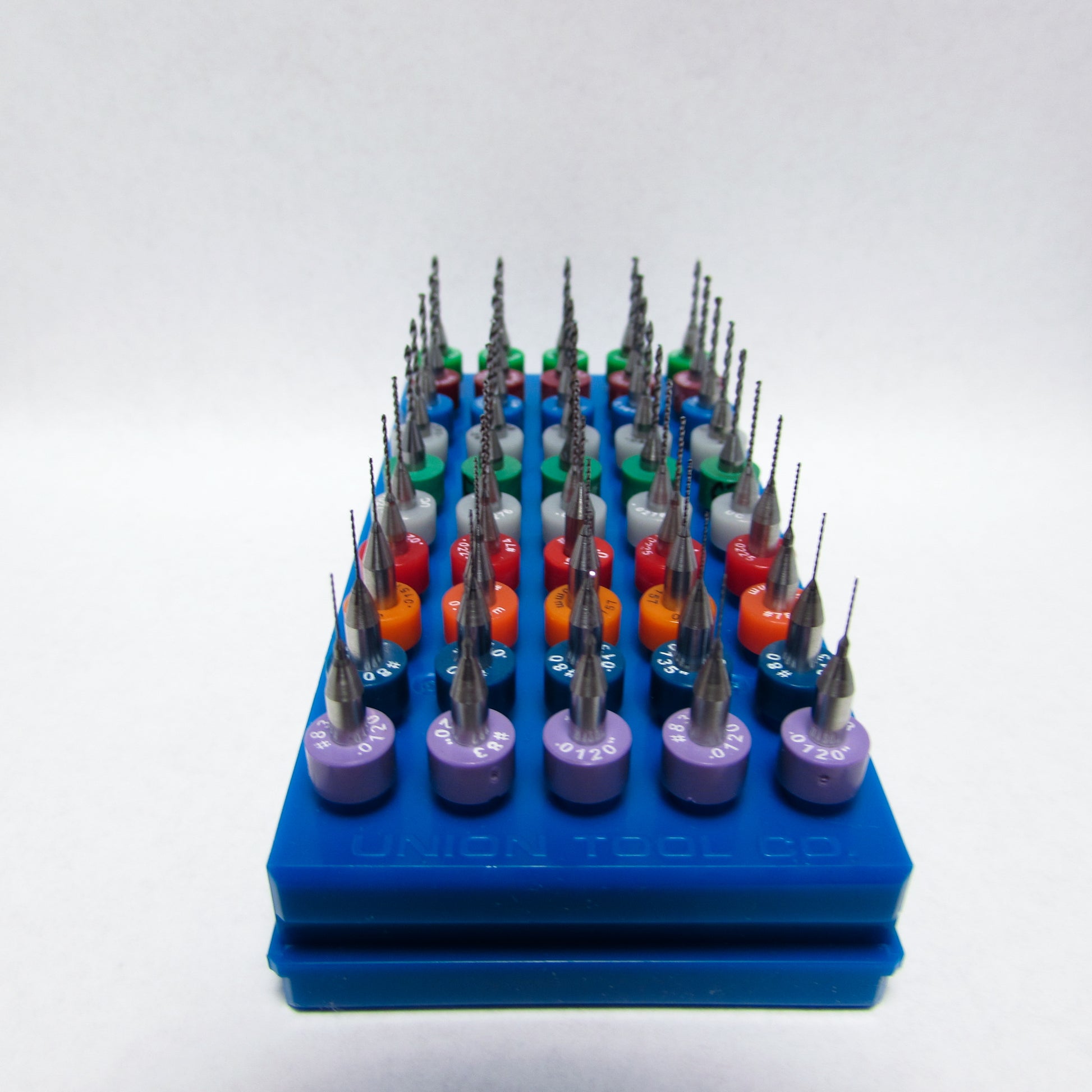 Micro Size Carbide Drill Bit Set Ten Sizes - 5 pcs each: #83, #80, #78, #74, #70, #62, #59, #57, 1.15mm, 1.20mm from Drill Bits Unlimited
