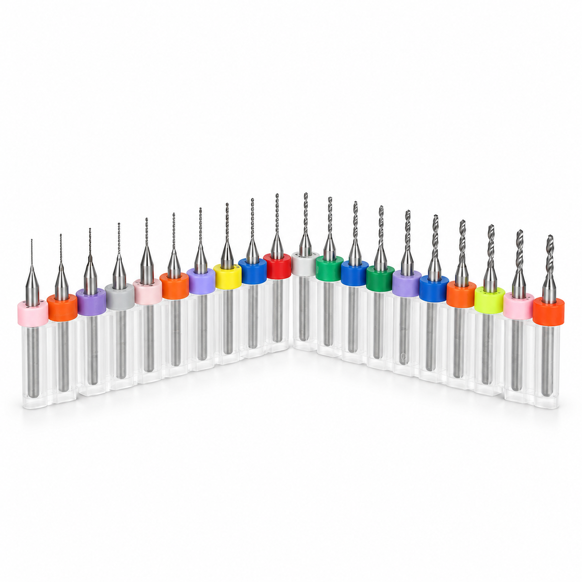 20 Piece Carburetor Jet Drill Set with Selected Solid Carbide Micro Drill Sizes