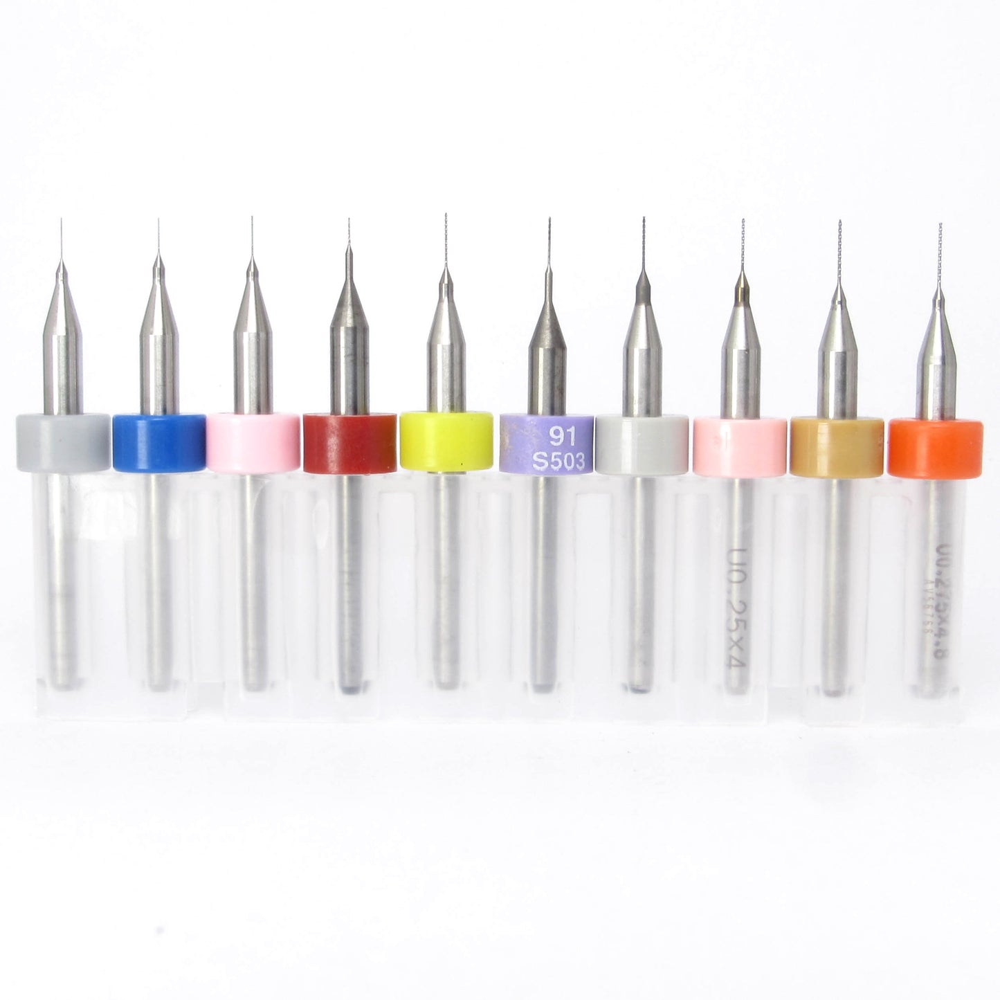 Carbide Drill Bit Set – Incremental Sizes .004″–.011″, 10-Piece, 1/8″ Shank