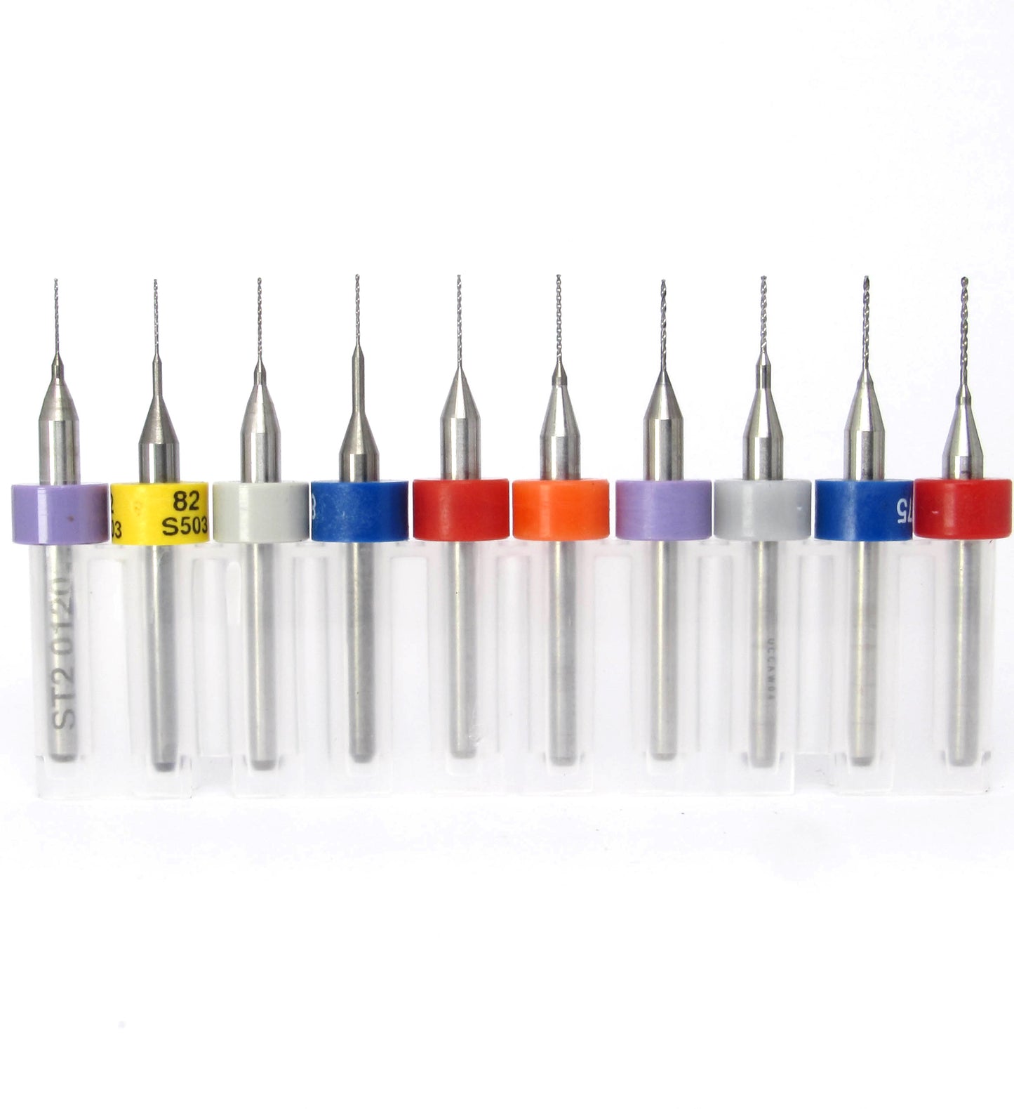 Carbide Drill Bit Set – Incremental Sizes .012″–.0225″, 10-Piece, 1/8″ Shank