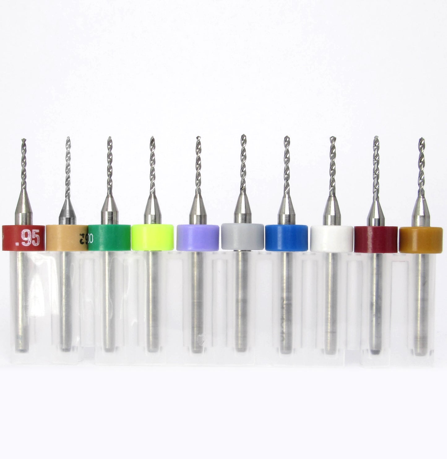 Carbide Drill Bit Set – Incremental Sizes .037″–.0465″, 10-Piece, 1/8″ Shank