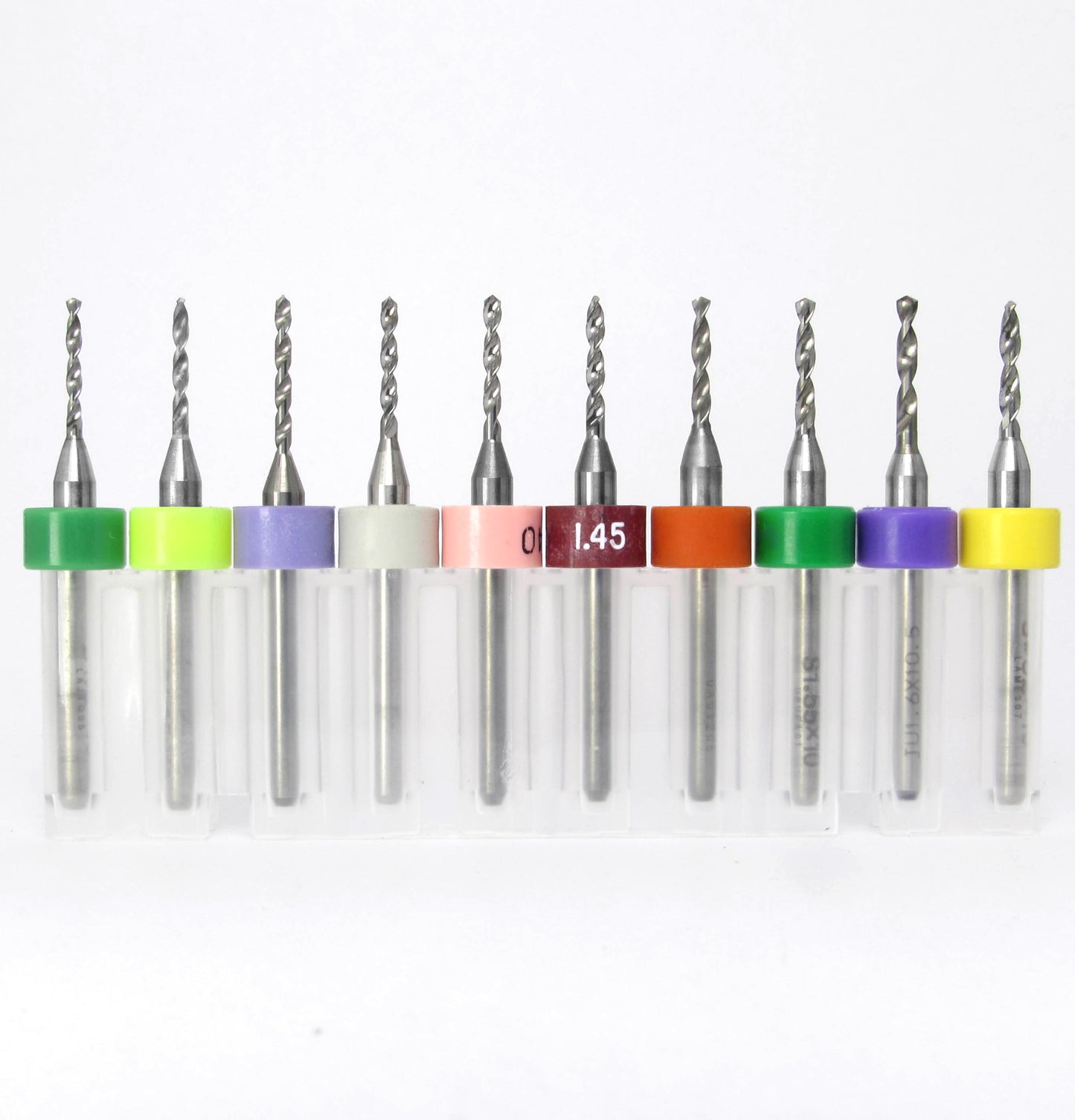 Carbide Drill Bit Set – Incremental Sizes .0472″–.0635″, 10-Piece, 1/8″ Shank