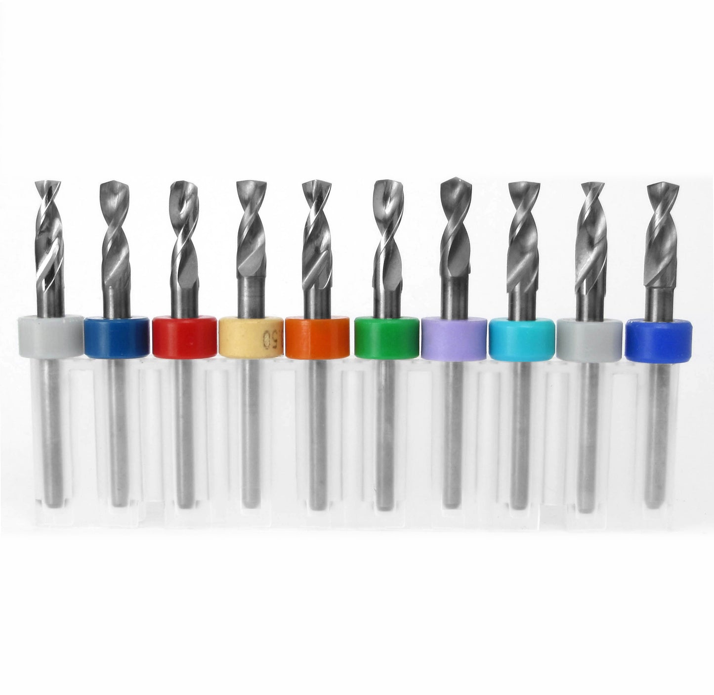 Carbide Drill Bit Set – Incremental Sizes .1319″–.1457″, 10-Piece, 1/8″ Shank