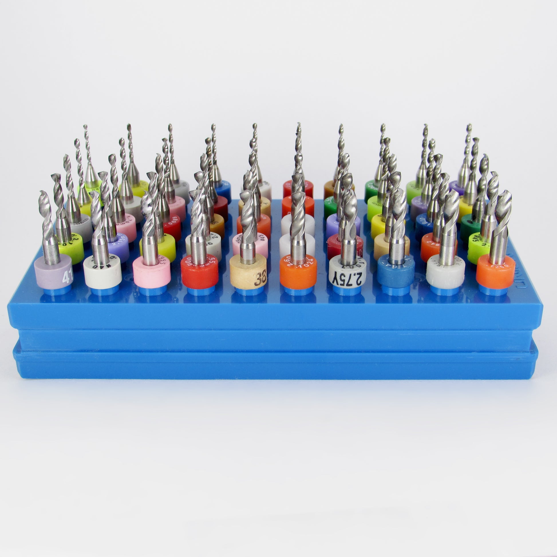 50 piece Holley carburetor jet drill set in blue tray factory resharpened solid carbide drills