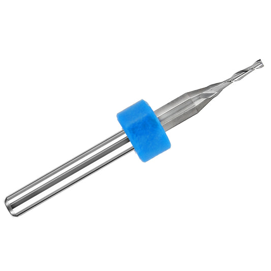 0.043 inch 1.10mm 2-flute square-end carbide end mill with 1/8 inch shank