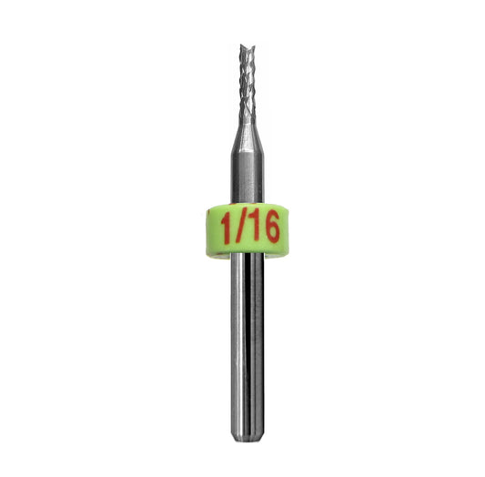 .0625" 1/16" x .275" Depth Diamond Flute Router Fish Tail Tip L10