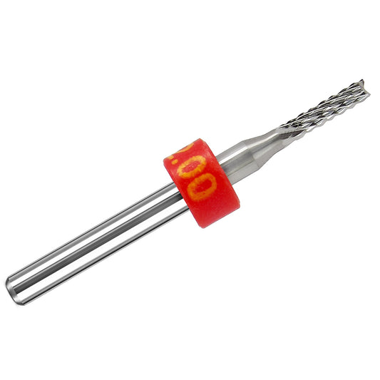 0.0787 inch 2.00mm diamond flute carbide router bit with fish tail tip and 1/8 inch shank