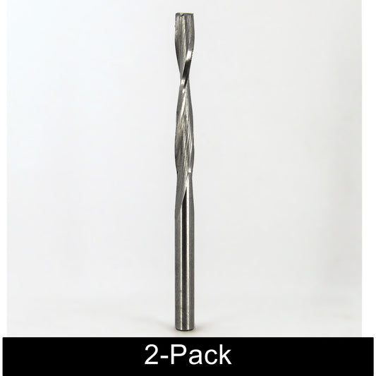 1/8 inch 2 flute carbide end mill square end 1 inch length of cut