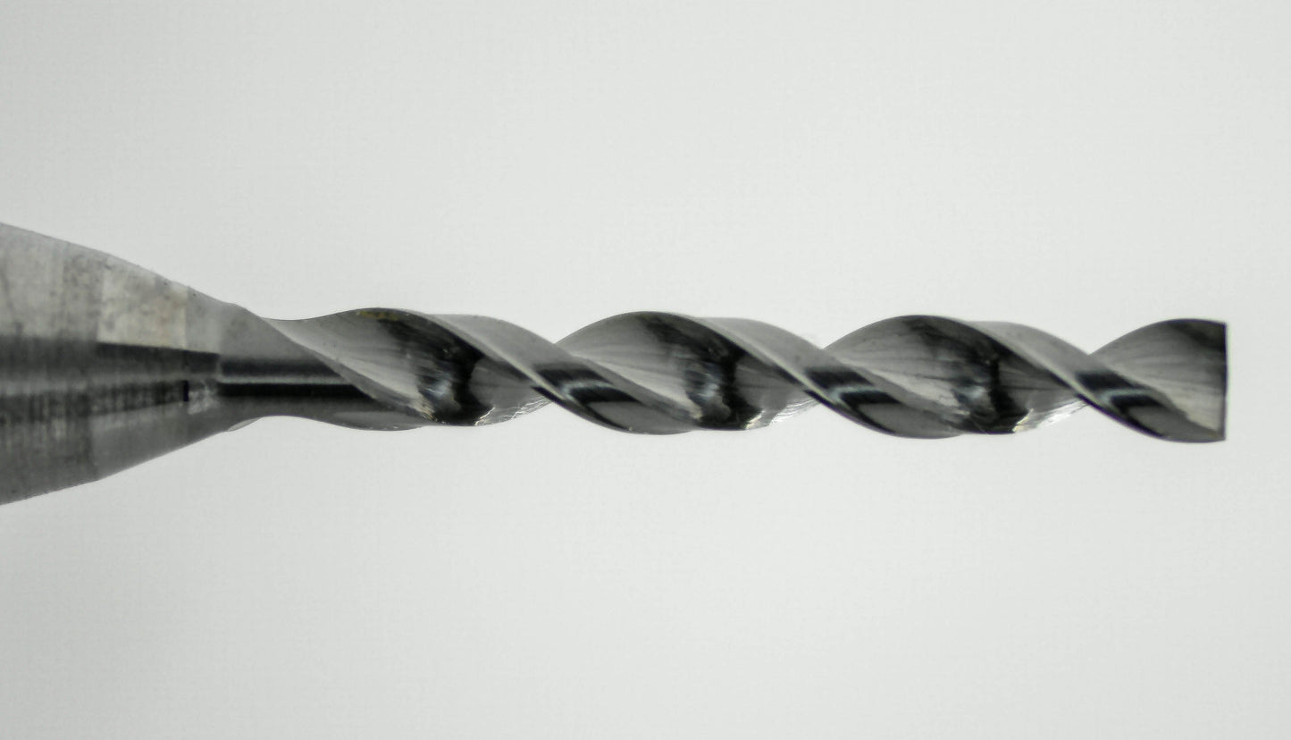 55 counterbore drill cutting tip flute detail close up