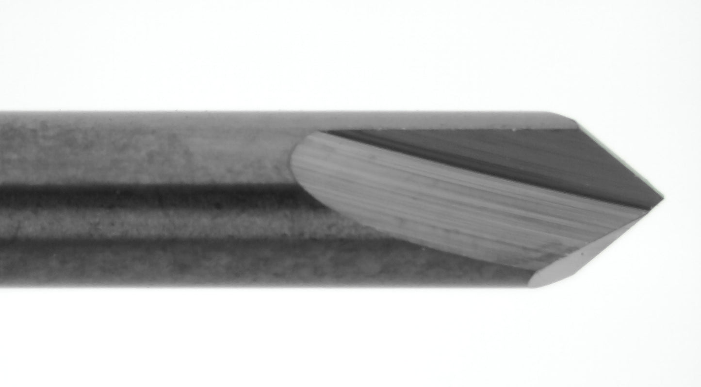 90 degree v tool tip carbide chamfer cutter close up
