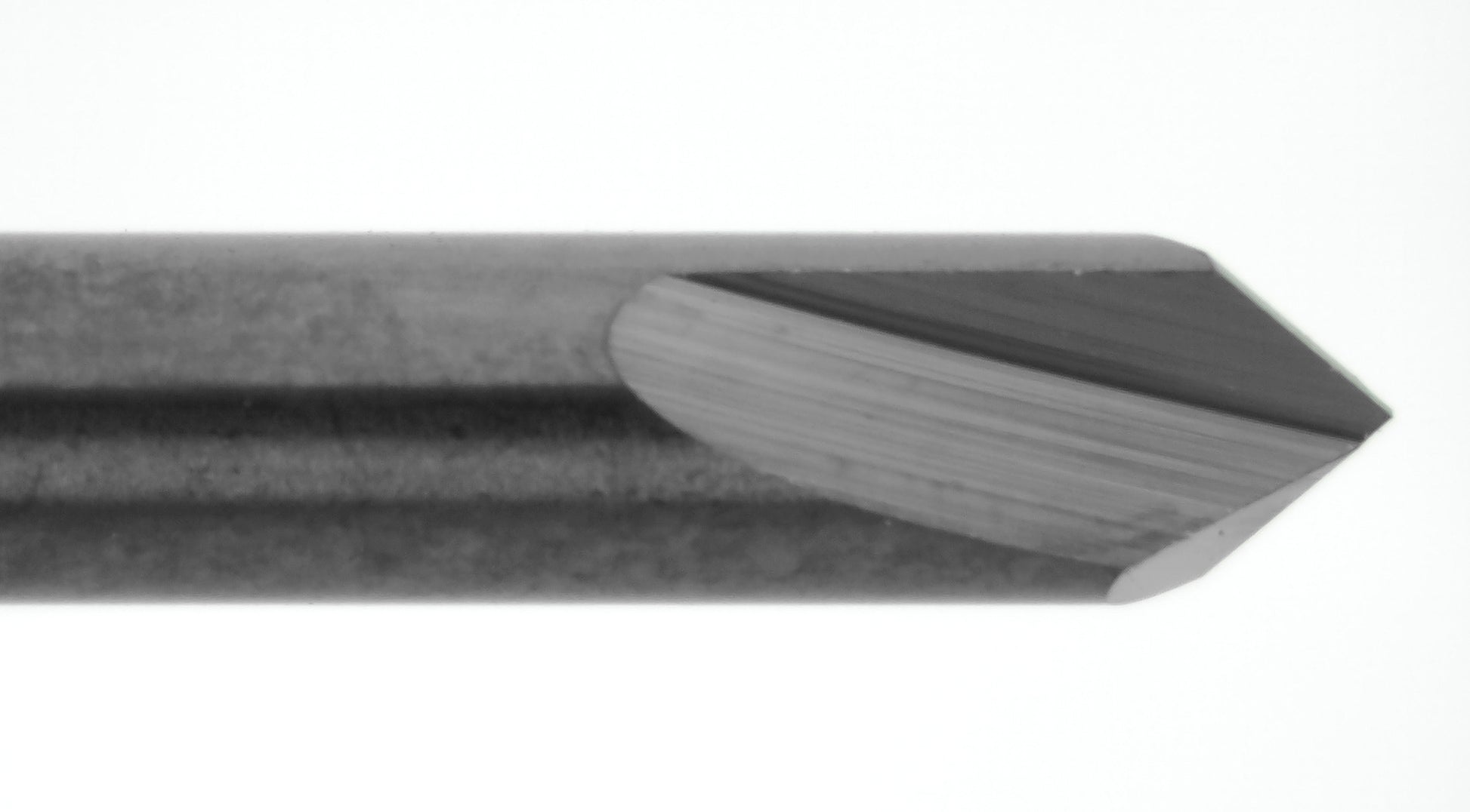 90 degree v tool tip carbide chamfer cutter close up
