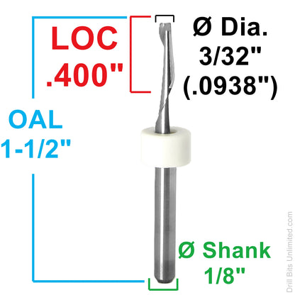 3/32 diameter 1/8 shank end mill dimensions 0400 loc
