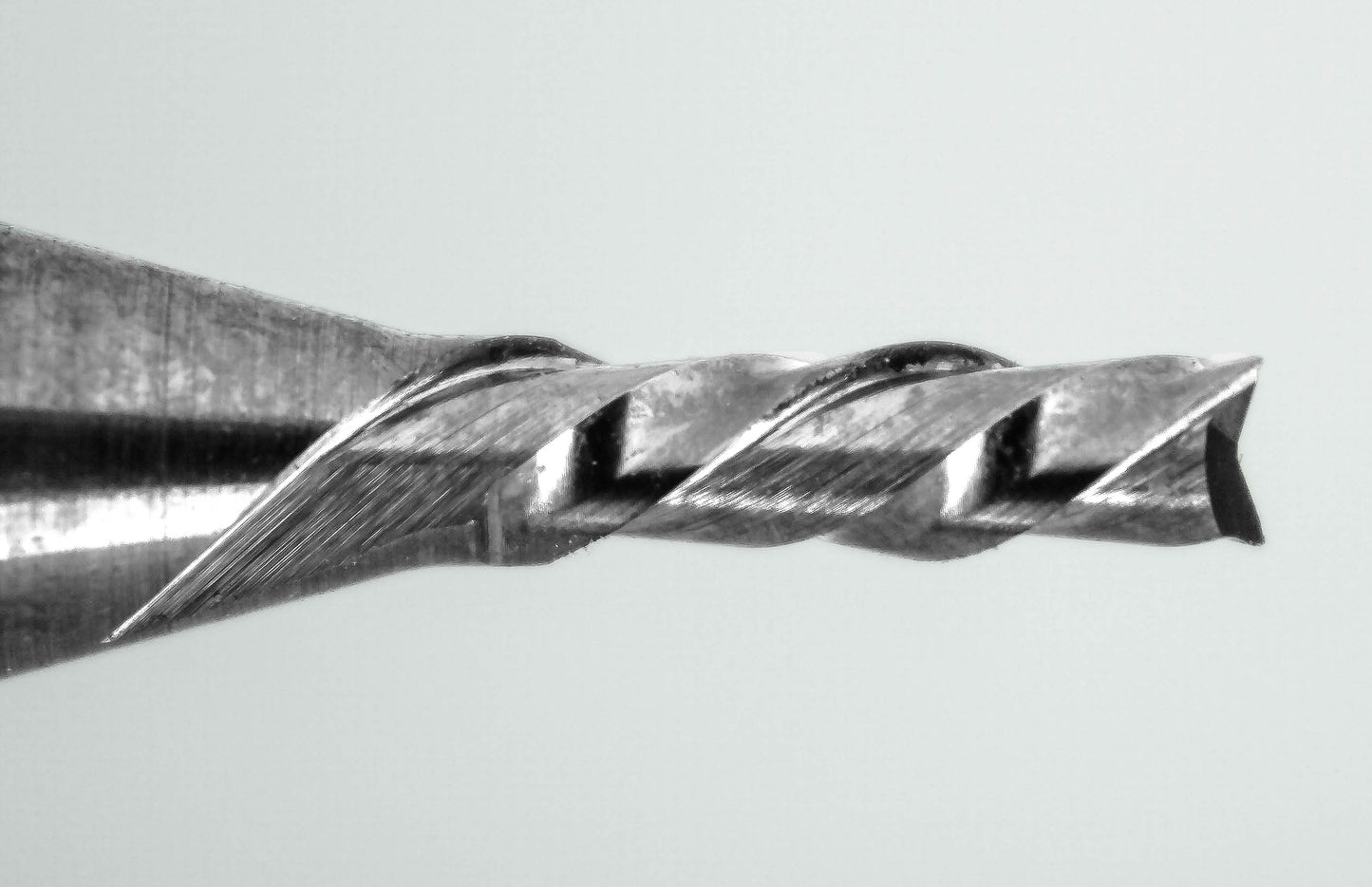 downcut spiral flute detail 1.5mm carbide end mill fish tail tip