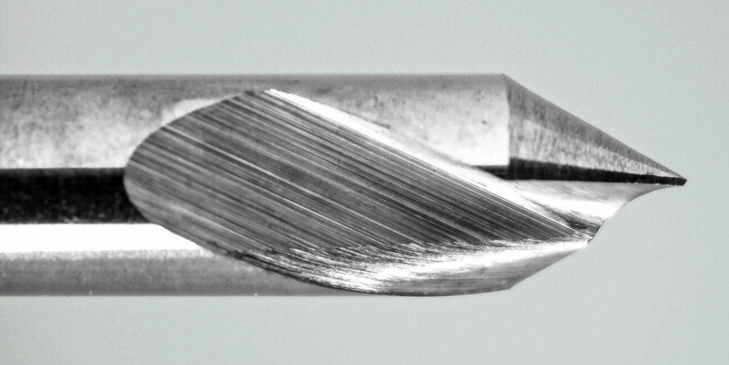 1/8" 60° Single Flute Countersink (Uniflute) 1/8" Shank 1.50" OAL Carbide 2-Pack