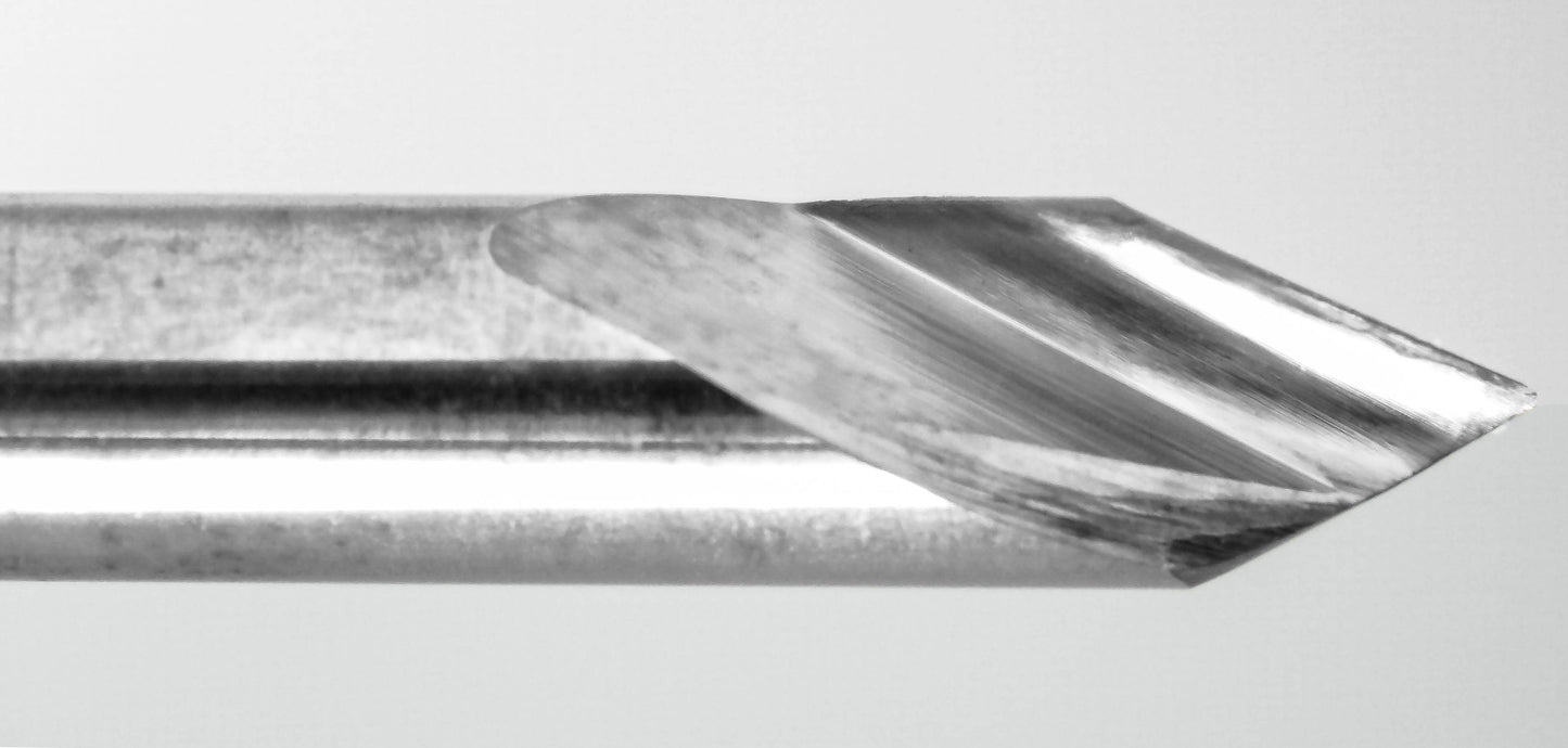 60 degree V engraver tip carbide cutting edge close up
