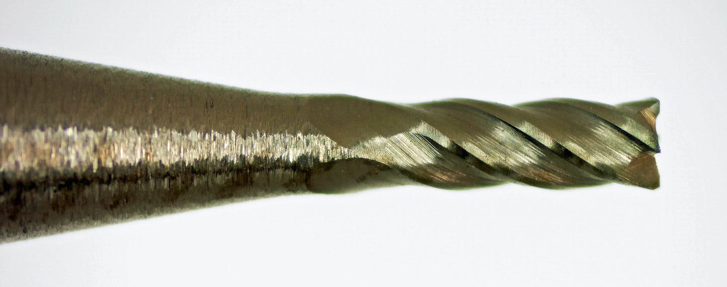 0.0394" (1.00mm) x 3mm LOC AlTiN Coated 4-Flute Square End Carbide End Mill, 4mm Shank | M4-105