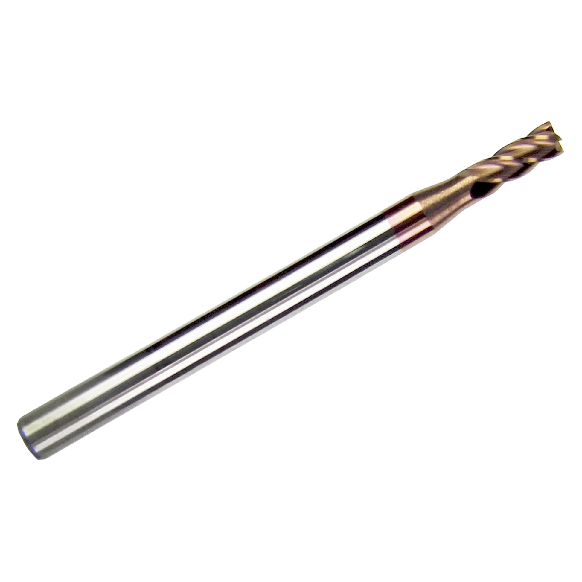 3.00mm 4-flute AlTiN-coated carbide square end mill with 4mm shank and 55-degree helix