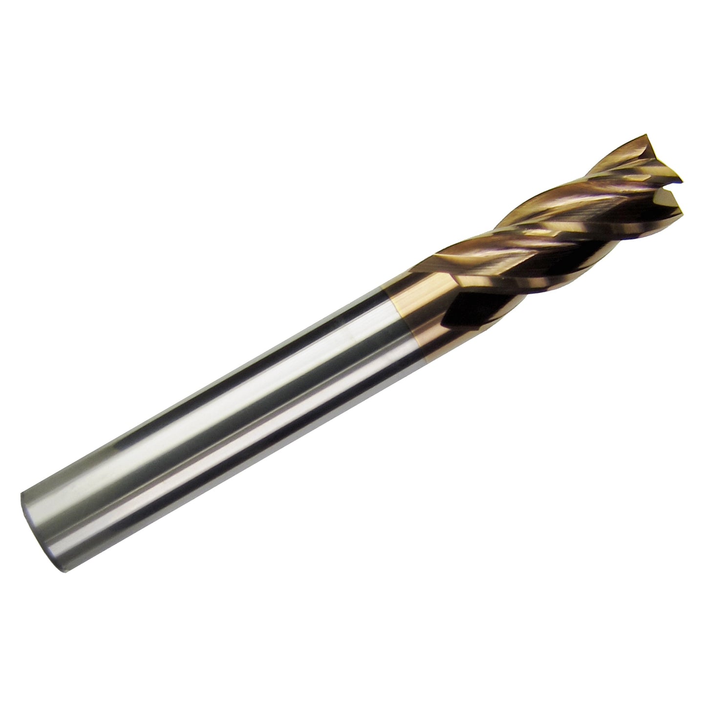 8.00mm 4-flute AlTiN-coated carbide square end mill with 8mm shank and 55-degree helix