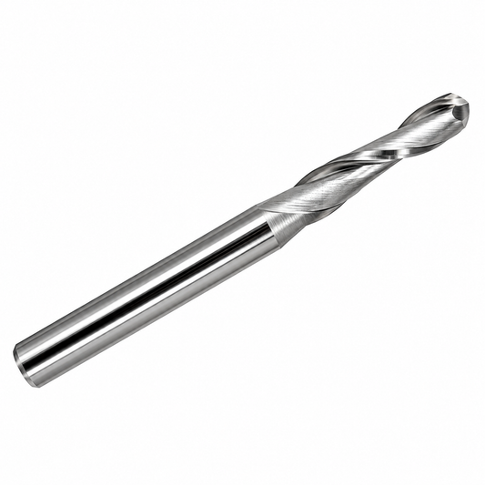 0.1250" (1/8") x .500" LOC 2-Flute Ball Nose Carbide End Mill, 1/8" Shank | MB-250