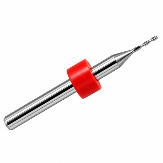 0.0315" (0.80mm, Approx. 1/32") x .197" LOC 2-Flute Extended Flute Square End Carbide End Mill, 1/8" Shank | M108