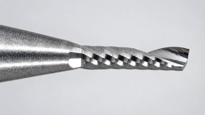 0.0394" (1.0mm) x 4mm LOC Single O-Flute Carbide End Mill, Up Cut, 1/8" Shank | MO-105