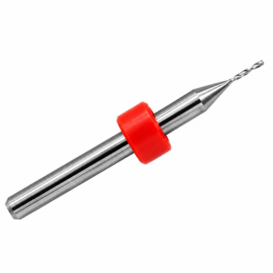 0.0315" (0.80mm, Approx. 1/32") x .157" LOC 2-Flute Square End Carbide End Mill, 1/8" Shank | M107