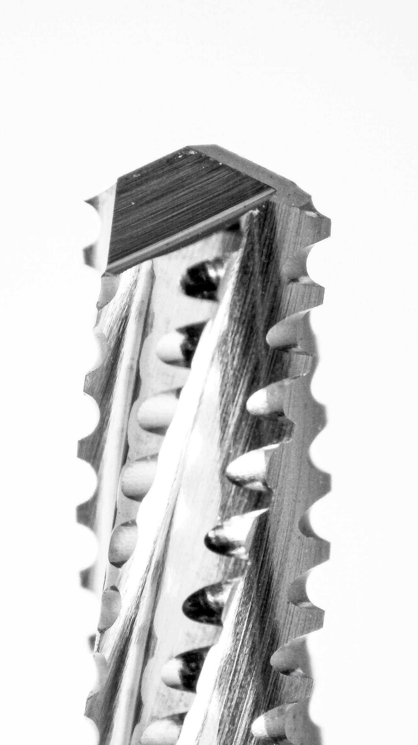 closeup 0.0787 inch 2.00mm chip breaker carbide router with .350 LOC and 1/8 shank
