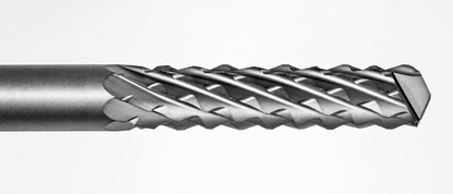 3.00mm (.1181") CVD Diamond-Coated PCB Router, .472" LOC, Drill Point, 3mm Shank | K155