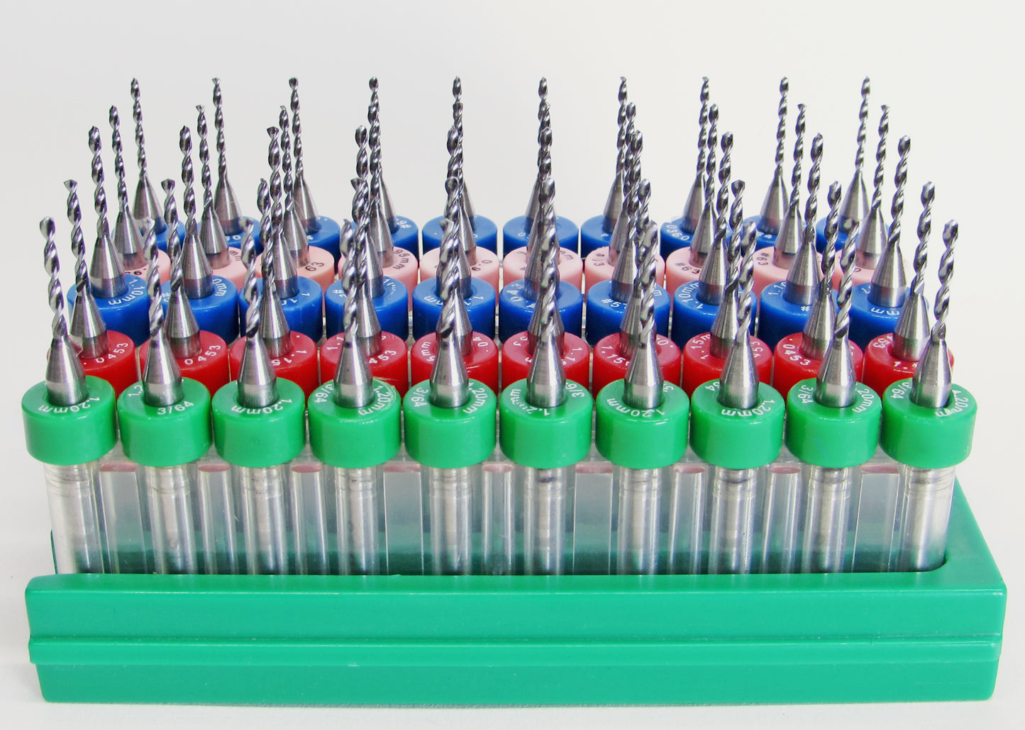 .0180"–.0472" 100 Pc Carbide Drill Bit Set | 10 Sizes, 1/8" Shank | A3