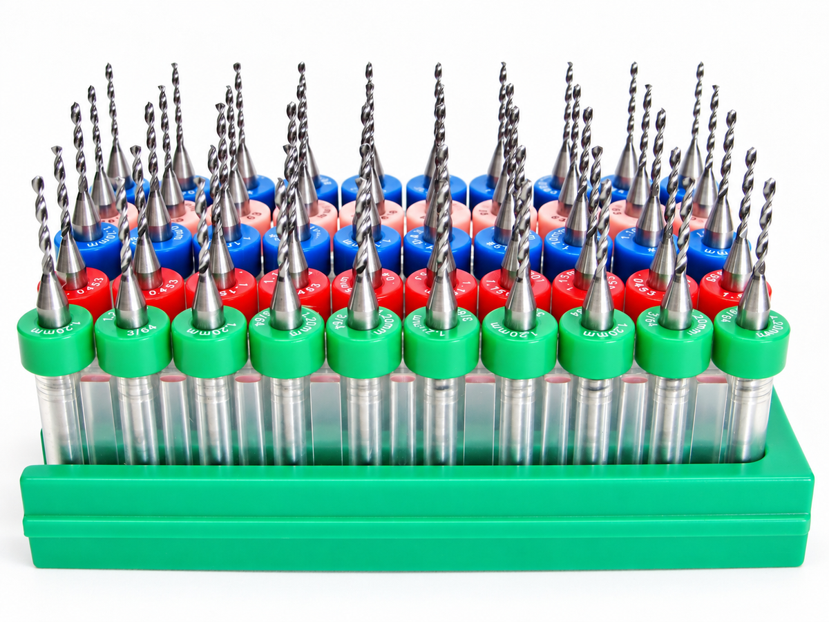 .0180"–.0472" 100 Pc Carbide Drill Bit Set | 10 Sizes, 1/8" Shank | A3