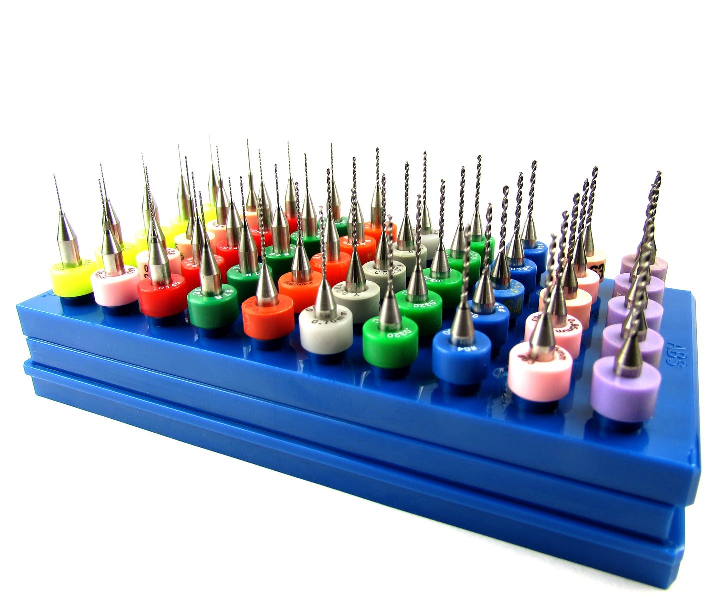 50pc Solid Carbide Micro Drill Bit Set – 10 Sizes (#83–#57, 1.15–1.20mm) – 1/8" Shank