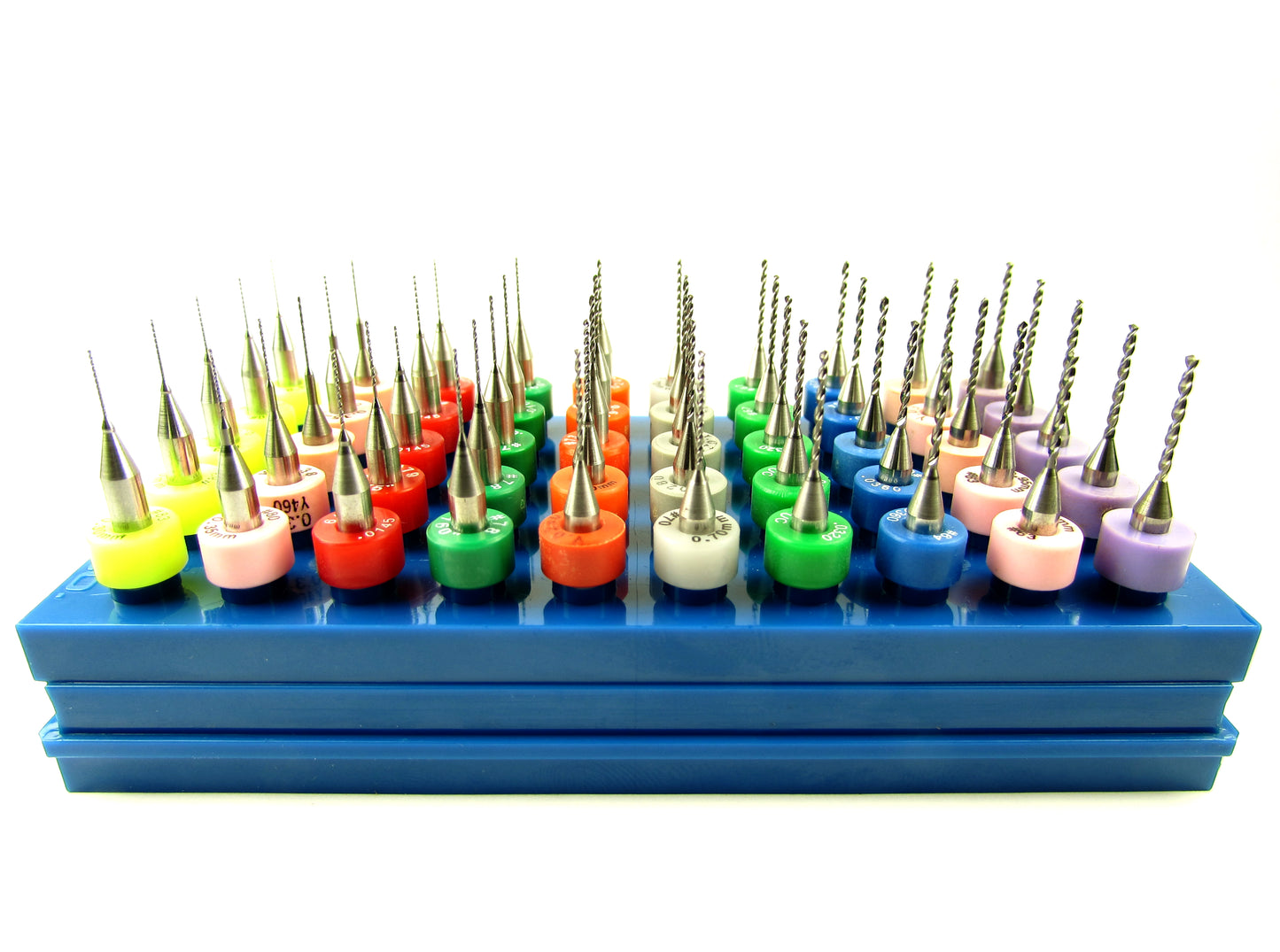 50pc Solid Carbide Micro Drill Bit Set – 10 Sizes (#83–#57, 1.15–1.20mm) – 1/8" Shank