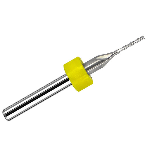 0.0350 inch 4 flute up cut carbide end mill with square end and 1/8 inch shank