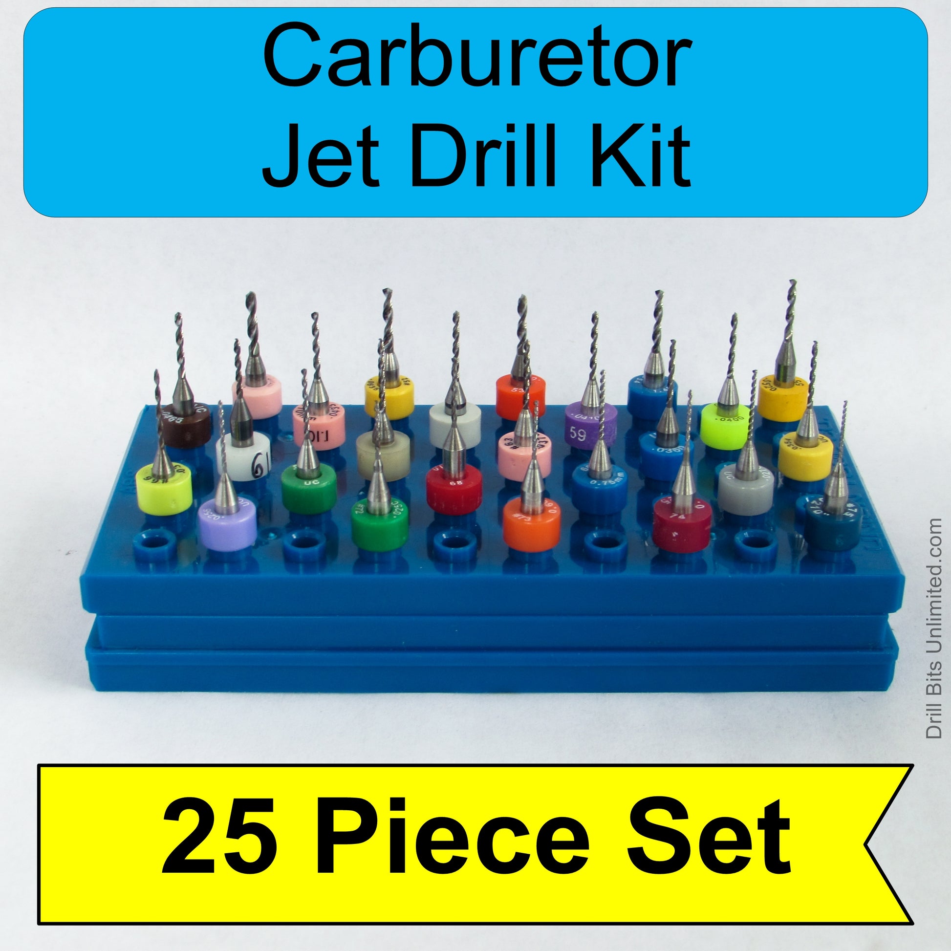 Carburetor Jet Drill Set Kit 25 Piece