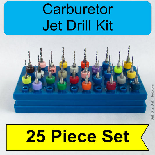 Carburetor Jet Drill Set Kit 25 Piece
