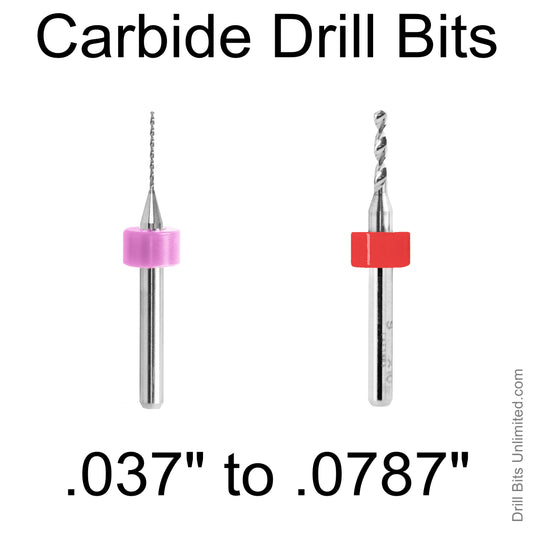 Carbide Drill Bits - Diameters .037" to  .0787" CD2