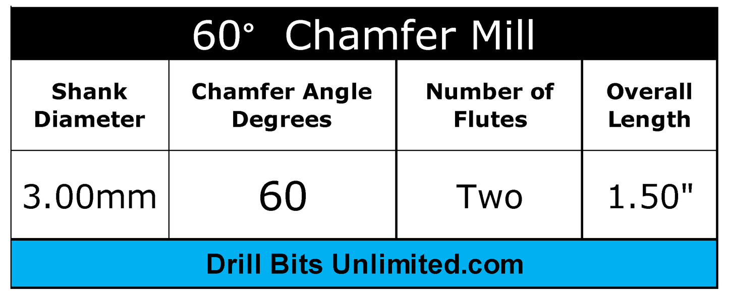 90 Degree Chamfer Mill for deburring  chamfering Slotting Spotting Carbide Two Flute CM106