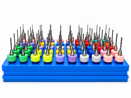 .0100"–.0430" Carbide Micro Drill Set, 50 Pc, 25 Sizes, 2 Each, 1/8" Shank | D6