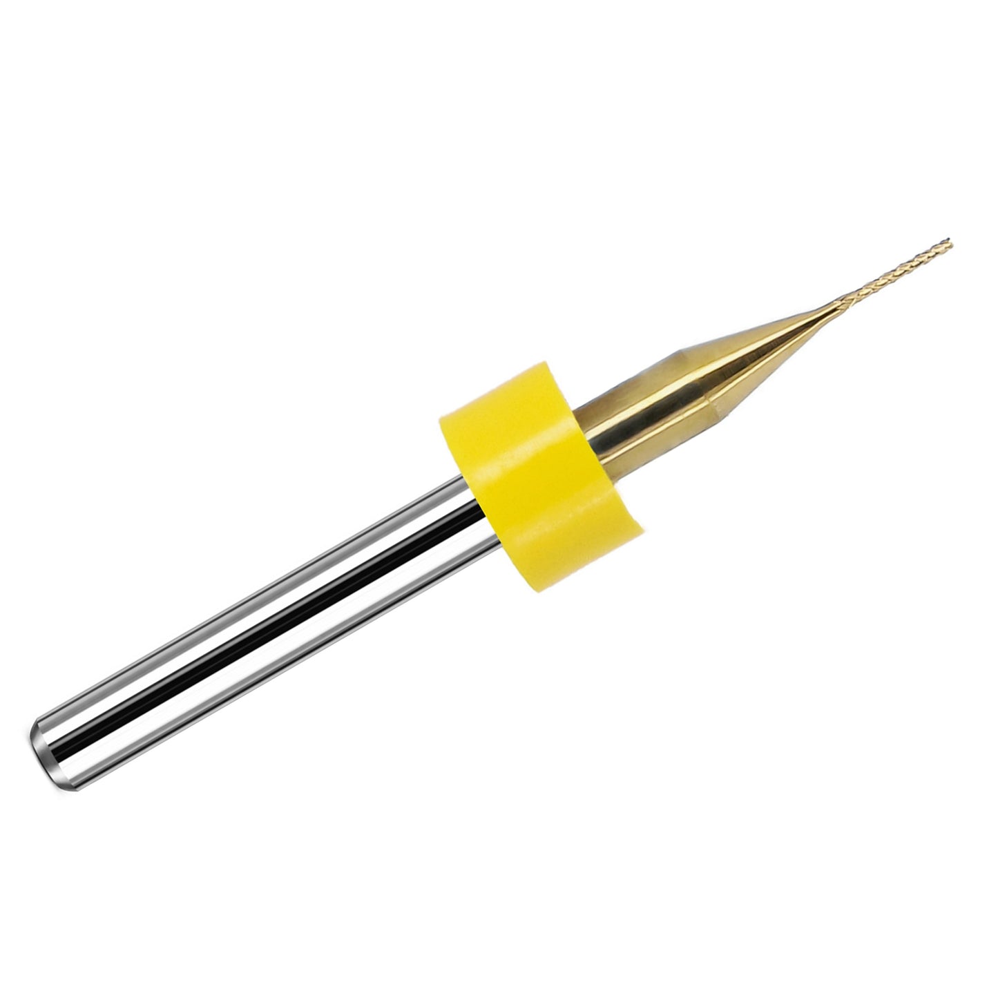 0.50mm diamond flute carbide router with titanium nitride coating and fish tail tip