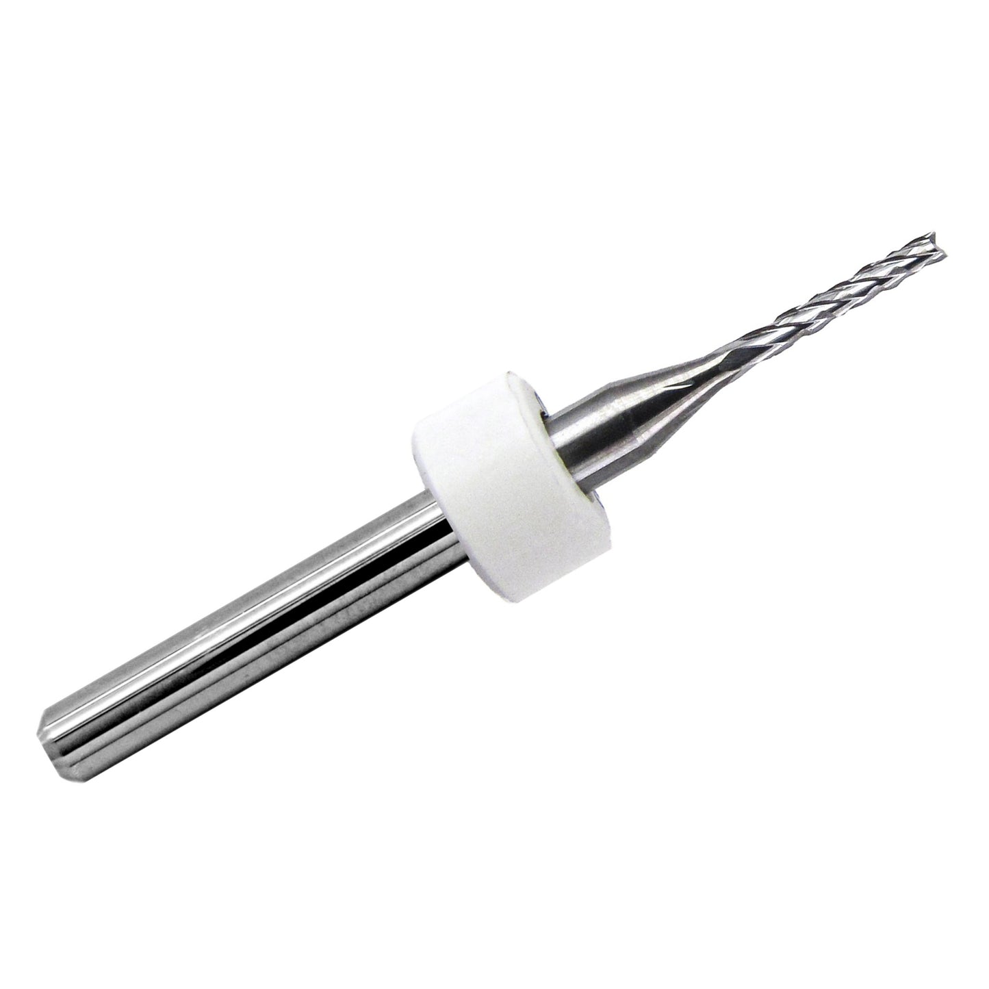 0.050 inch diamond flute carbide router with fish tail tip and 1/8 inch shank