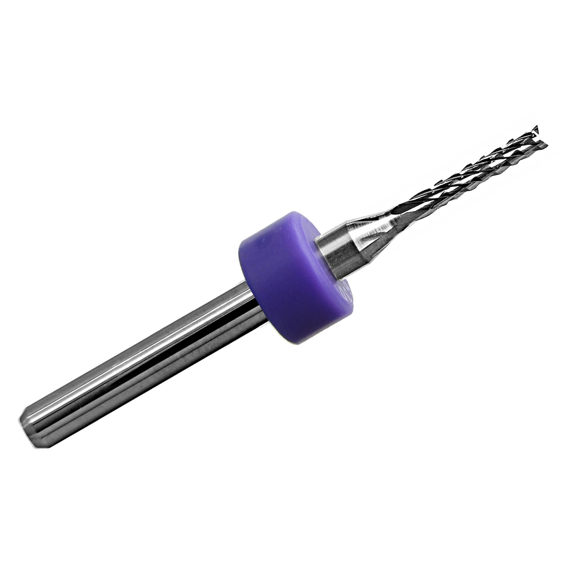 1.30mm diamond flute carbide router with fish tail tip and 1/8 inch shank