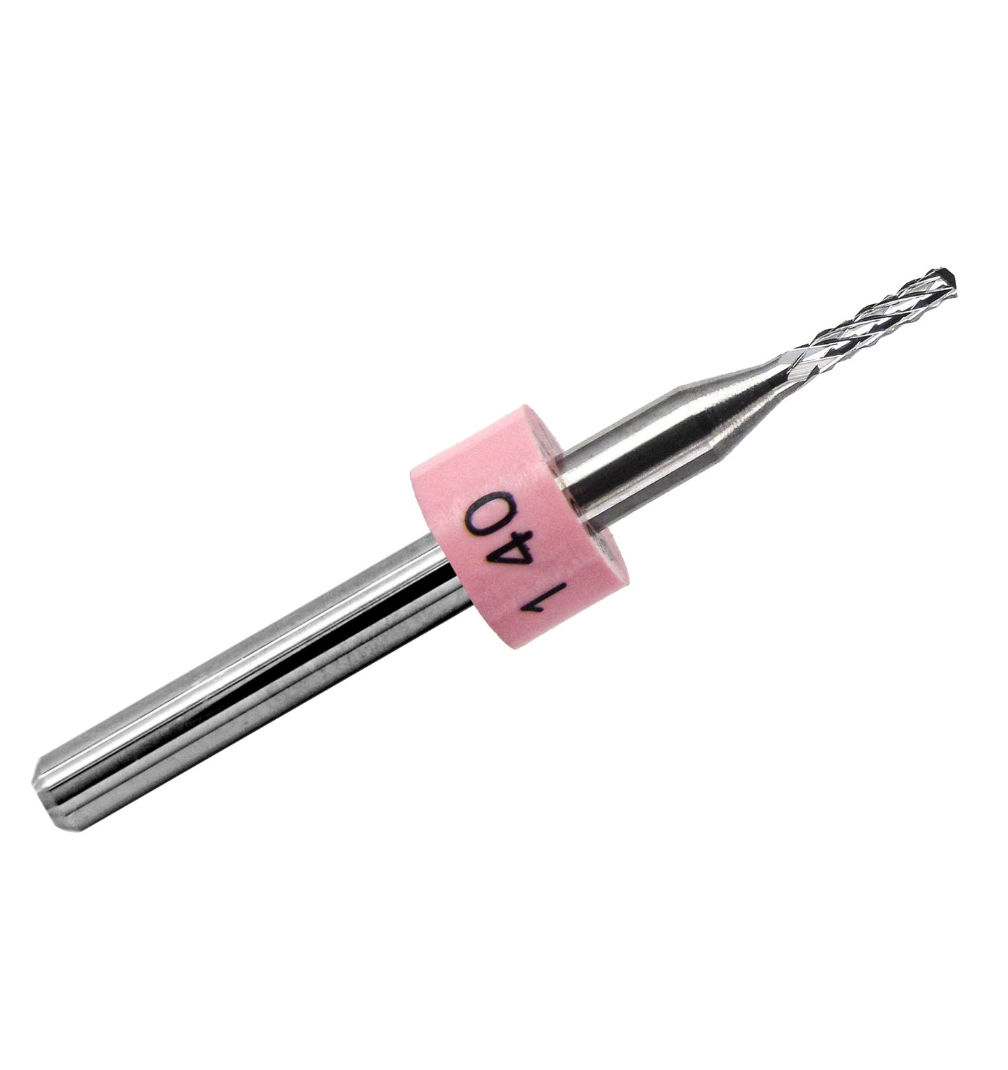 1.40mm diamond flute carbide router with drill point tip and 1/8 inch shank