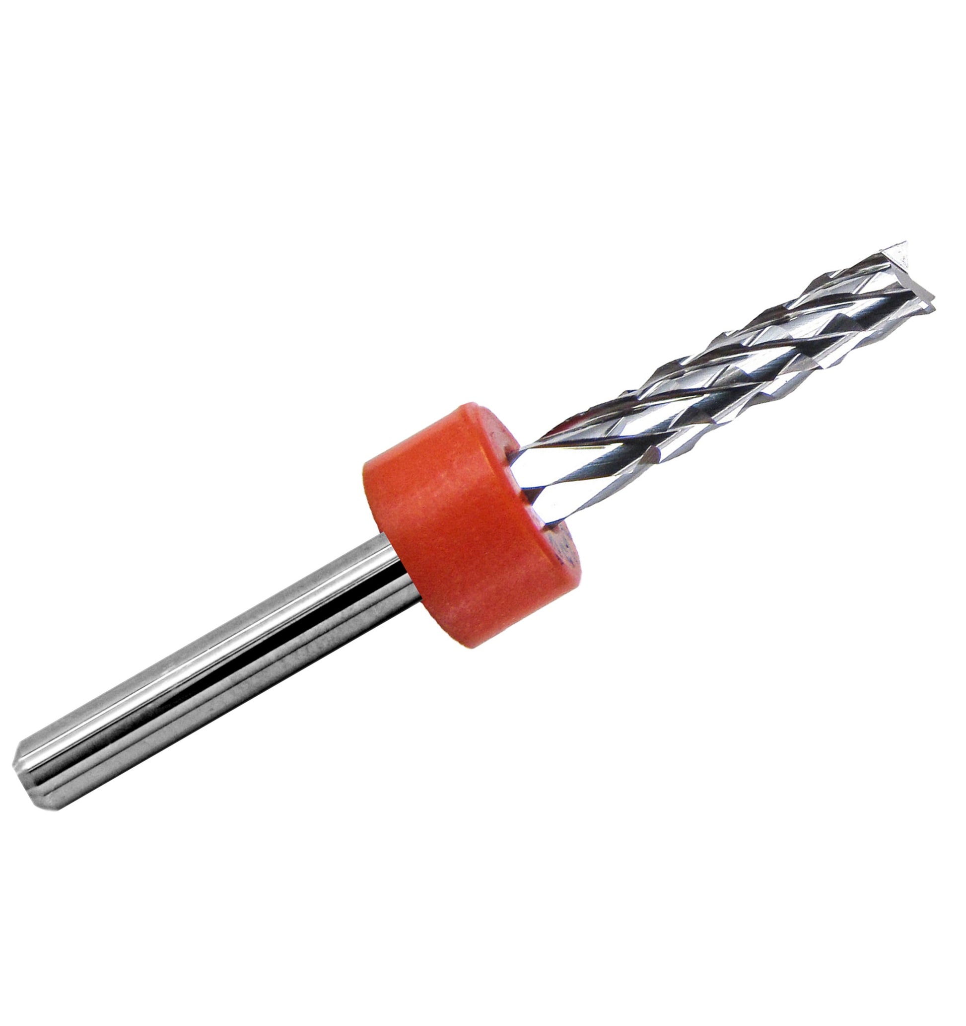 1/8 inch diamond flute carbide router with fish tail tip and 1/8 inch shank