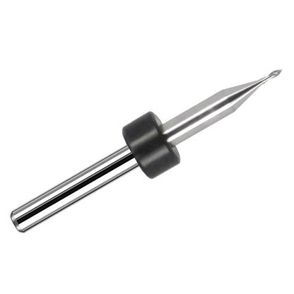 0.030" 60° 2-Flute Spiral V-Bit Engraver, 1/8" Shank, 0.102" Reach, Solid Carbide - Kyocera Made in USA E102