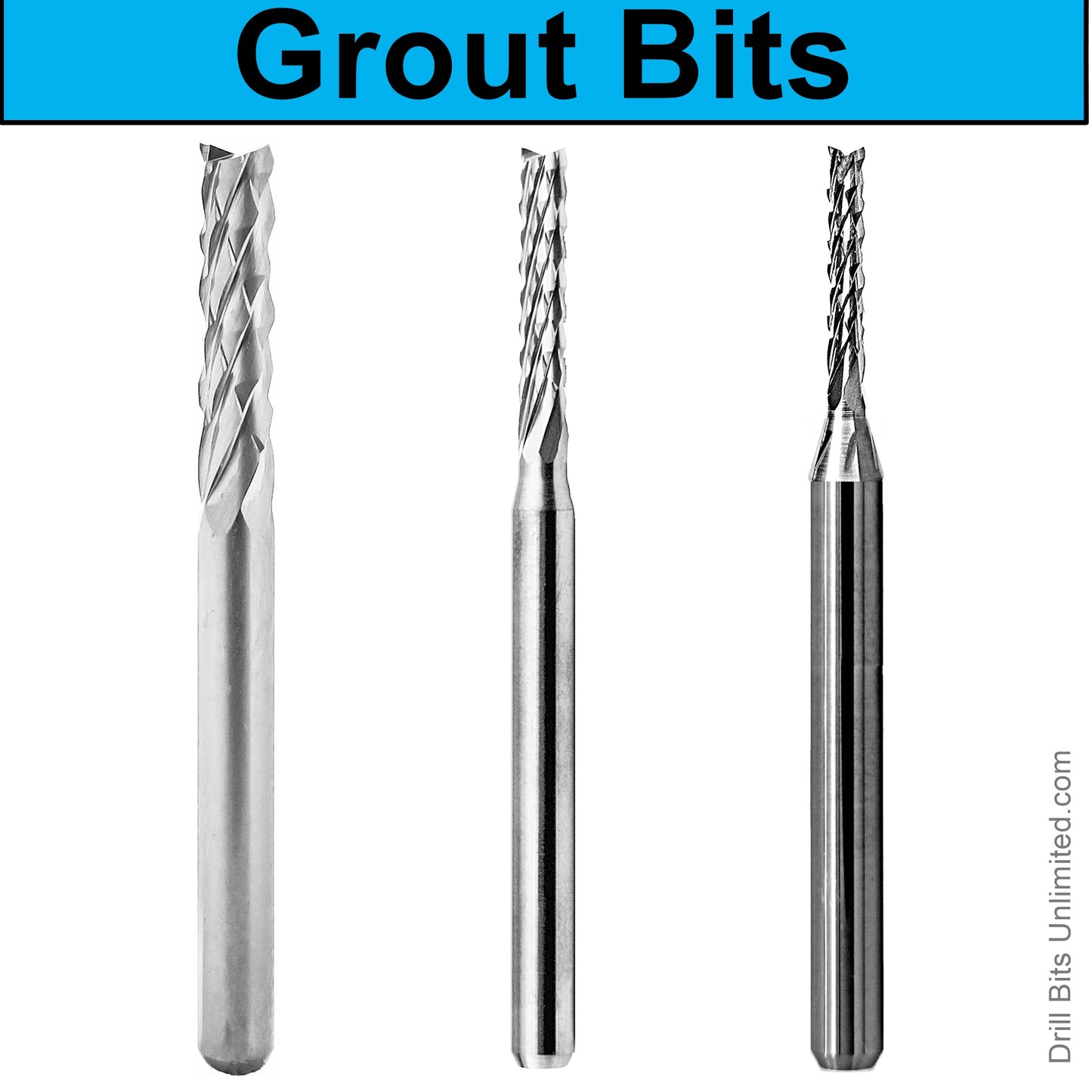 Grout Removal Tool Bits Also Use on Cement Board, Ceramic Wall Tile, Plaster - Select Size Below: